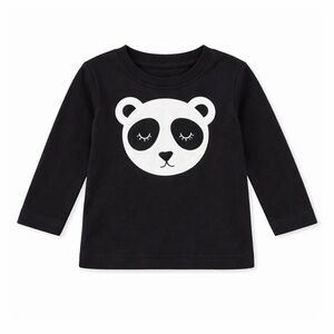Sleeping Panda Baby Handmade Appliqué long sleeve Tee size 6-12 months